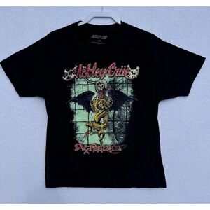 Official MOTLEY CRUE Dr‎ FeelGood Shirt Men's Large Black Classic Heavy Rock